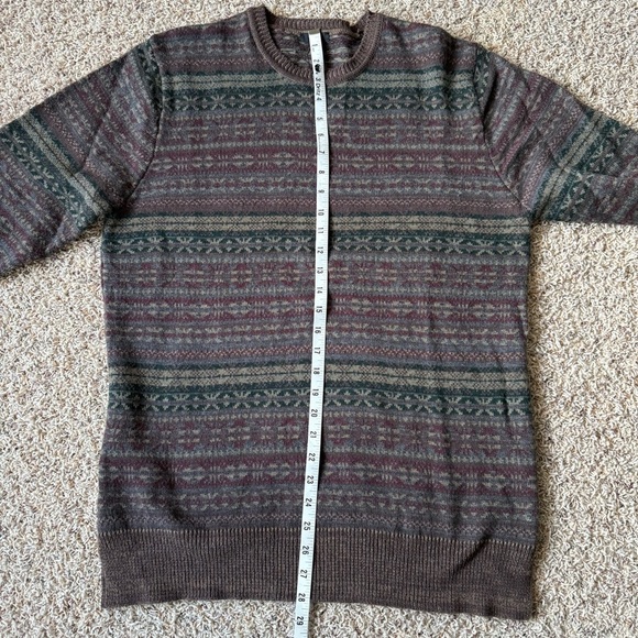 NWT Rails | Men's Carlisle Fair Isle Wool Blend Highland Rust Sweater $168 - Picture 13 of 15
